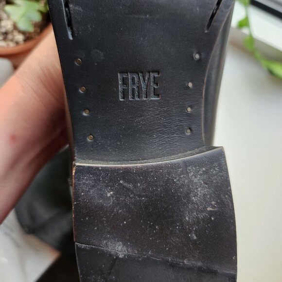 NEW 9.5 Frye Melissa Equestrian Black Zip Tall Boots - Picture 7 of 16